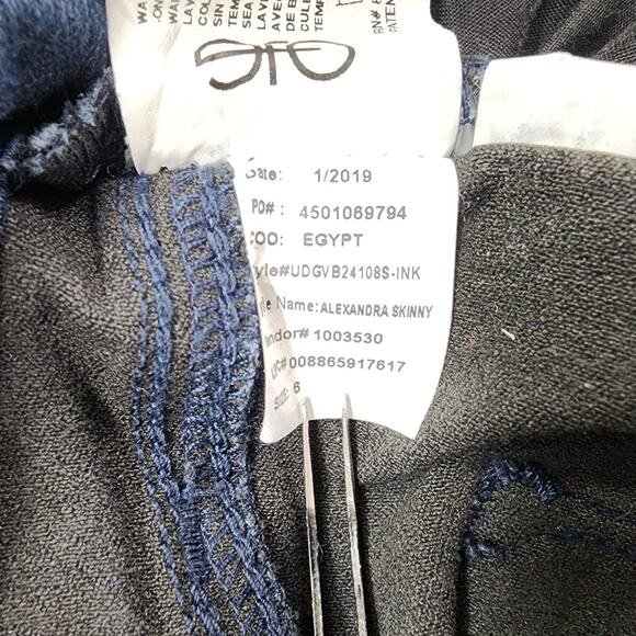 Gloria Vanderbilt Jeans Womens 6 SHORT Dark Blue Alexandra Skinny Stretch Denim - Picture 6 of 10